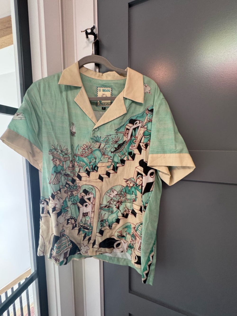 Limited Edition Tombolo Green & Beige Graphic Short Sleeve X Emporio Sirenuse